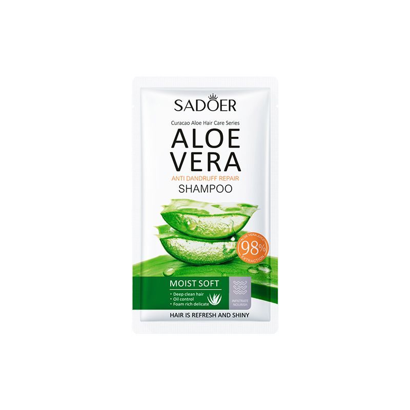 All-English Aloe Vera SADOER Smooth And Refreshing Portable Sheet Shampoo_voghion.com