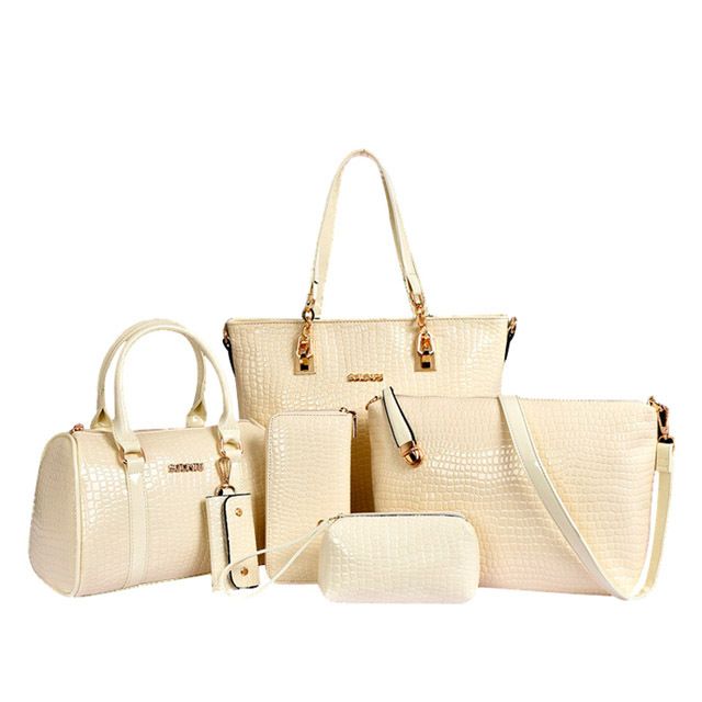 Ensemble de sacs à main pour femmes Sac pour femmes Mode Alligator Ensemble de six pièces Sac mère Sac à bandoulière simple Sac à bandoulière pour femme_voghion.com