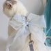Conjunto de arnês de peito para cães e gatos pequenos anti-fuga com laço grande de fada feito à mão_voghion.com