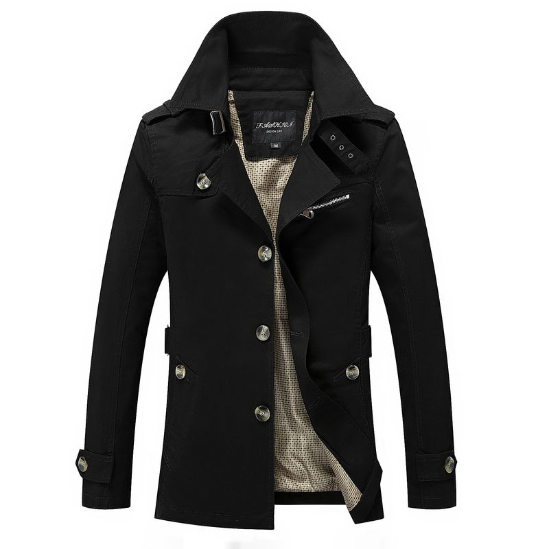 Men's Cotton Washed Jacket Short Windbreaker Coat_voghion.com