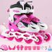 Neu Kinder Inline Rollschuhe PVC Einzigen Flash Set Einstellbar Inklusive Helm Schutz Getriebe_voghion.com