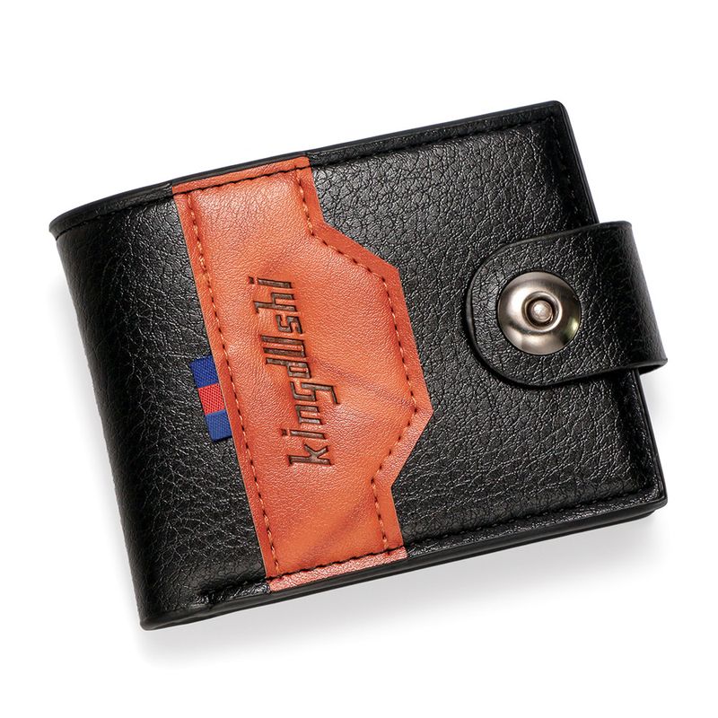 New Men's Short Style Multi-Functional Magnetic Large Capacity Multi-Card Slot Dollar Wallet_voghion.com