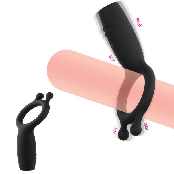 Anello vibrante 7 modalità Anello per eiaculazione ritardata per uomo Giocattolo del sesso G-Spot Stimolare il massaggio Anello D_voghion.com