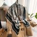 New Simulated Silk Women's 110cm Plain Pattern Square Scarf Versatile Print Decoration Sun Protection Shawl Summer_voghion.com