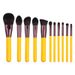 Make-up kwast - Gele serie 11 stuks synthetische haar kwasten set - gezicht & ogen cosmetische pen - kunsthaar - schoonheid - beginnersgereedschap_voghion.com