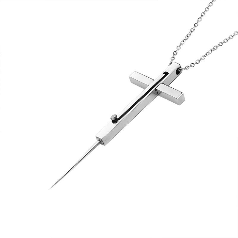Women's Jewelry Artifact Portable Anti-Wolf Self-Defense Small Weapon Concealed Invisible Collarbone Chain Necklace_voghion.com