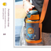 Kids Cartoon Insulated Water Bottle, Cute Leather Case Portable Outdoor Shockproof Baby Drinkware For School Travel_voghion.com