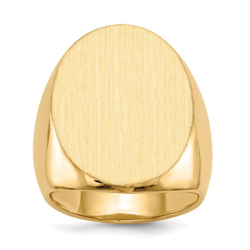 14k 26.5x19.0mm Closed Back Men's Signet Ring_voghion.com