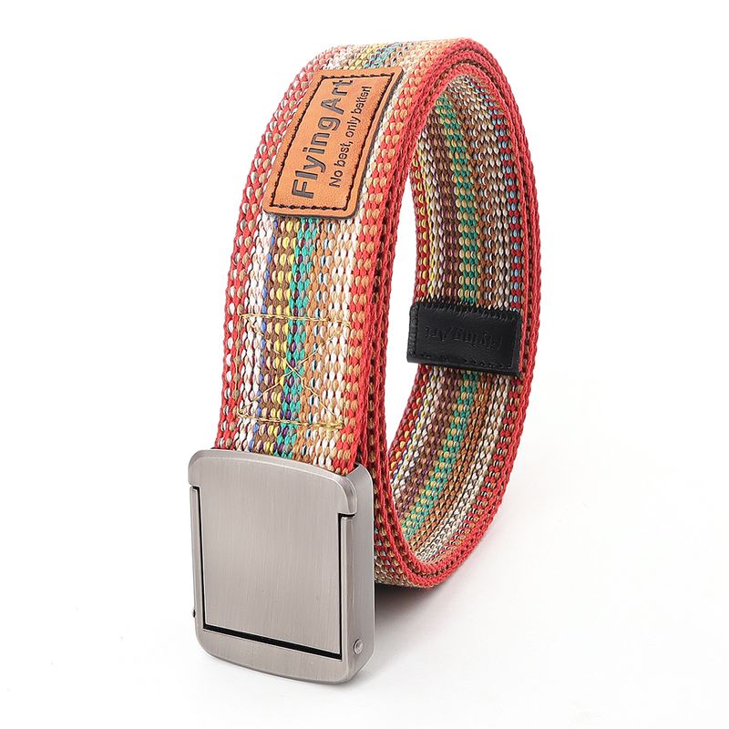 Women Canvas Fashion Breathable Leisure Bohemia Belt Metal Buckle Sport Jeans Accessories Outdoor Younger Girls Cinto_voghion.com