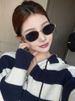 LazyZoom Retro Metal European American Old Money Style Women Gun Gray Transparent Polygon Cat Eye Sunglasses Square And Round_voghion.com