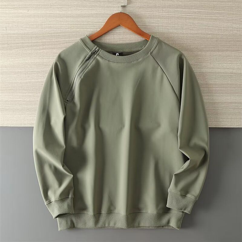 Neie Hoodie Männer Fréijoer an Hierscht Trend villsäiteg Ronn Hals laang Ärmelen Basis Shirt trendy Mark Fréijoer Top_voghion.com