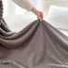 Fleece Blanket Ultra Soft Milk Velvet Throw With Jacquard Pattern Plush Thermal Blanket For Bed Couch_voghion.com
