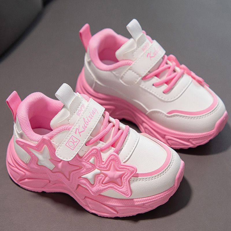 Zapatillas de deporte para niñas, zapatos nuevos para niños, suela suave antideslizante, zapatos de cuero de moda para niños mayores_voghion.com