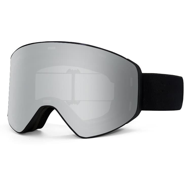 Lunettes de ski antibuée à double couche magnétiques et à cylindre rabattable avec protection UV et clips pour lunettes de vue_voghion.com