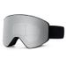 Lunettes de ski antibuée à double couche magnétiques et à cylindre rabattable avec protection UV et clips pour lunettes de vue_voghion.com