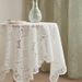 Tischdecke aus Polyesterspitze – Stilvolle quadratische Abdeckung für Couchtisch, Küche, Fernsehtisch – Hitzebeständig, waschbar, elegantes florales geometrisches Design_voghion.com