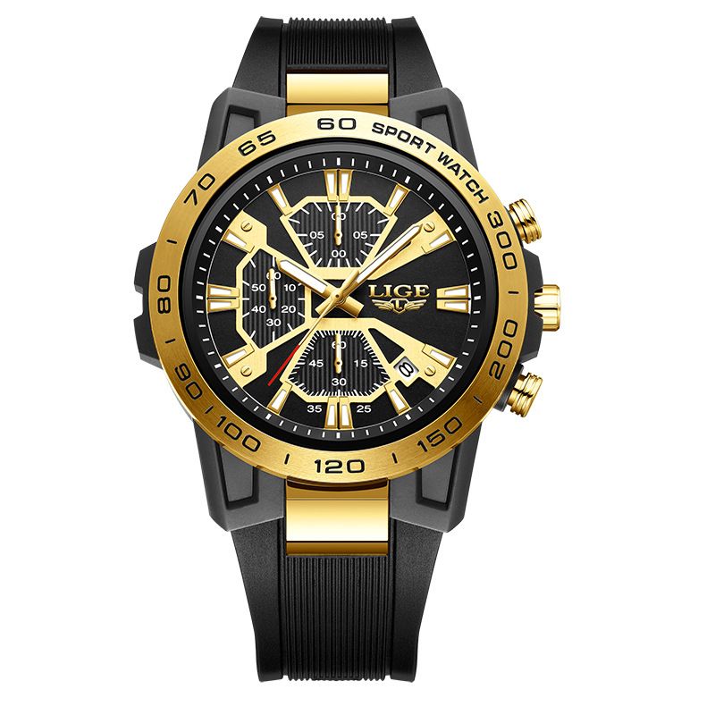 Sportuhr Casual Herrenuhr Wasserdichte Quarzuhr Multifunktionale Leuchtende Kalender Herrenuhr_voghion.com