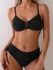 Maillot de bain deux pièces tendance, couleur unie, nouvelle collection 2025_voghion.com