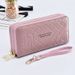 Wallet Card Cases Wallet Women Long Simple Wrist Strap Clutch Bag Double Zipper Large Capacity Mobile Phone Bag_voghion.com