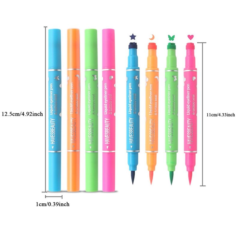 eye-liner imperméable à quatre couleurs pour maquillage de scène, peinture extrêmement fine, eye-liner pour les yeux d'Halloween non taché_voghion.com