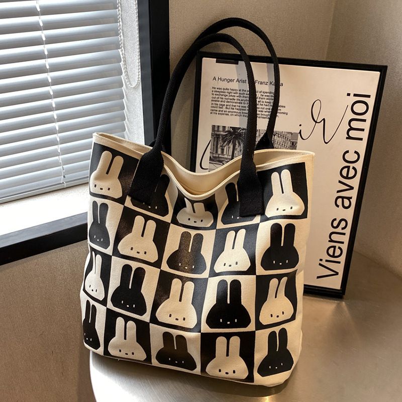 Canvas-Tasche für Damen, große Kapazität, 2023, neue Sommer-All-Match-One-Shoulder-Stofftasche, fortschrittliche Sense-Class-Pendler-Einkaufstasche_voghion.com