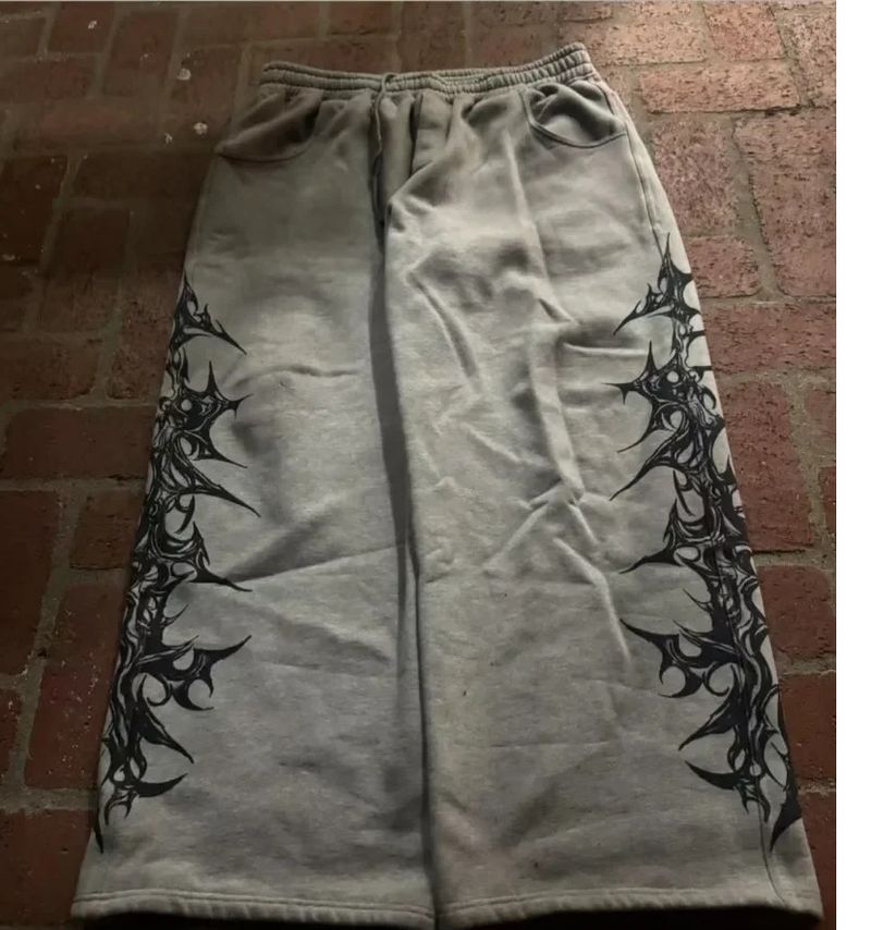 Pantalons larges pour hommes, tendance printemps-été, style Y2K, imprimés sur les côtés, décontractés et tendance_voghion.com