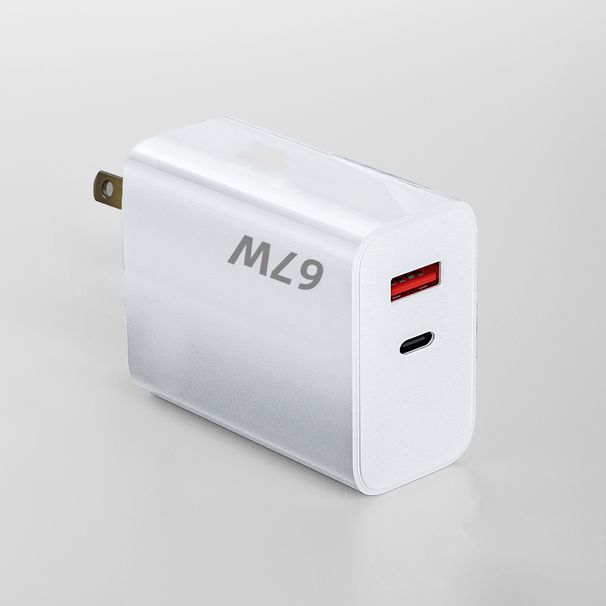 Caricatore USB C GaN 67W Ricarica rapida 3.0 PD QC 3.0 USB-C Tipo C Adattatore da muro di ricarica mobile per ricarica rapida per harger harging_voghion.com