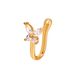 Anneau de clip papillon non perforé à la mode en cuivre incrusté de zircon en forme de U bijoux de piercing pour ongles de nez pour femmes_voghion.com