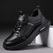 Trendy Top Layer Cowhide Autumn New Sports Men Lightweight Non-Slip Daily Casual Leather Shoes Men's Style_voghion.com