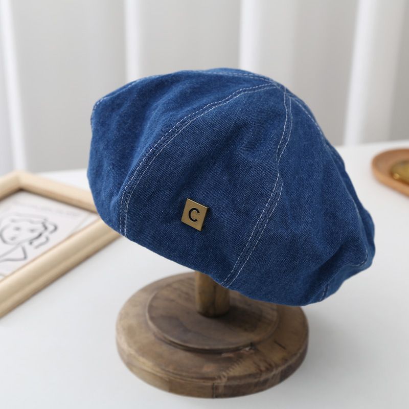 Gran oferta de boina vaquera de moda para mujer, para primavera y verano, parasol para exteriores, estilo artista pintor, elegante gorra francesa de vendedor de periódicos._voghion.com