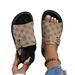 Large Size Flat For Women 2025 New High-end Thick Soled Set With Foot Belt Buckle In One Line Roman Slippers_voghion.com