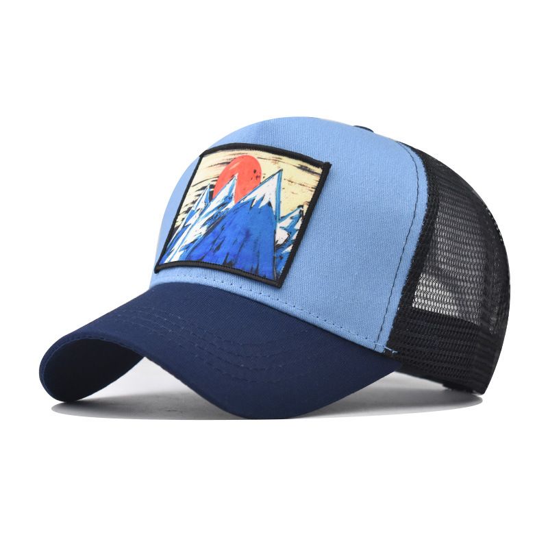 Unisex Accessories Animal Embroidered Baseball Cap Animal Embroidered Cap Mesh Duckbill Cap Curved Brim Sun Hat Mesh Cap_voghion.com