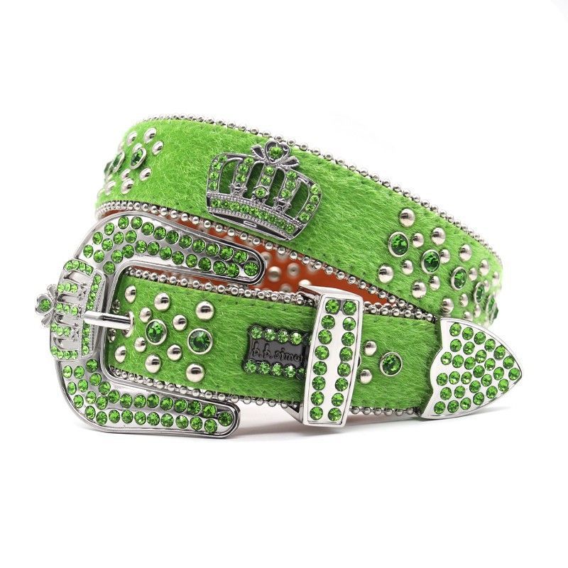 Bling Studded Crystal Fashion Diamond Bb Simon Belt Casual Woman Leather Designer for Man Lady Mens Width 3.8cm Rock S_voghion.com