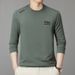 Fall Winter Men Sweater Casual All-Match Classic Printed Label Round Neck Loose Long Sleeves Men's T-Shirt_voghion.com