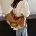 Borsa a tracolla vintage da donna, in tela, con giunture alla moda, grande capacità, per università, viaggi quotidiani, borsa da donna_voghion.com