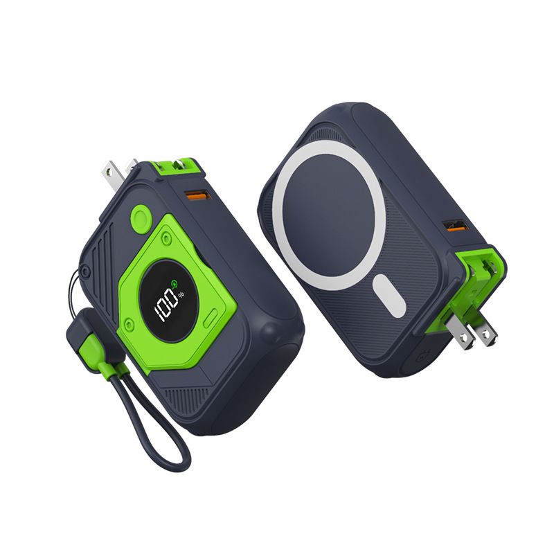 Trendy Items Magnetisches kabelloses Ladegerät 20k mAh PD 22,5W Superschnellladung Große Kapazität mit Ständer Multifunktionale Powerbank_voghion.com