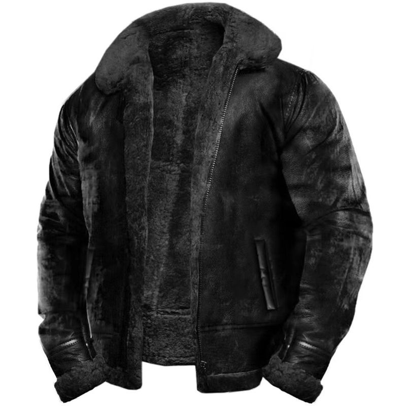Herenkleding site kunstmatige bontjas jas pluche versie_voghion.com