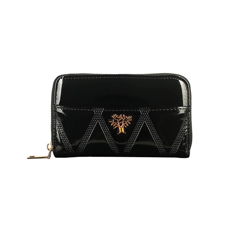 Women's bag patent leather glossy clutch bag 2023 new European and American trendy short style 10% off multiple wallets fashionable women's bags_voghion.com