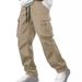 Summer New Men's Cargo Pants Drawstring Multi Pocket Casual Pants_voghion.com