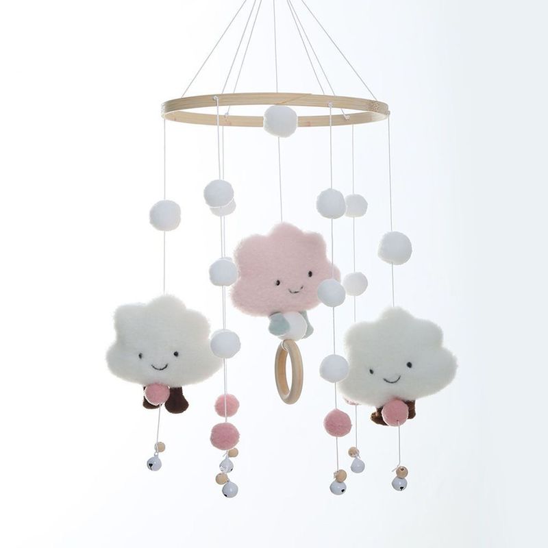 INS Cloud Wind Chime Bedside Bell Rotating Pendant Cute Wall Ornament Children's Room Hanging Decoration_voghion.com