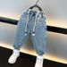 Abbigliamento per bambini Pantaloni in denim con coulisse non elastici per ragazzi primavera e autunno nuovi pantaloni versatili per bambini belli di stile_voghion.com
