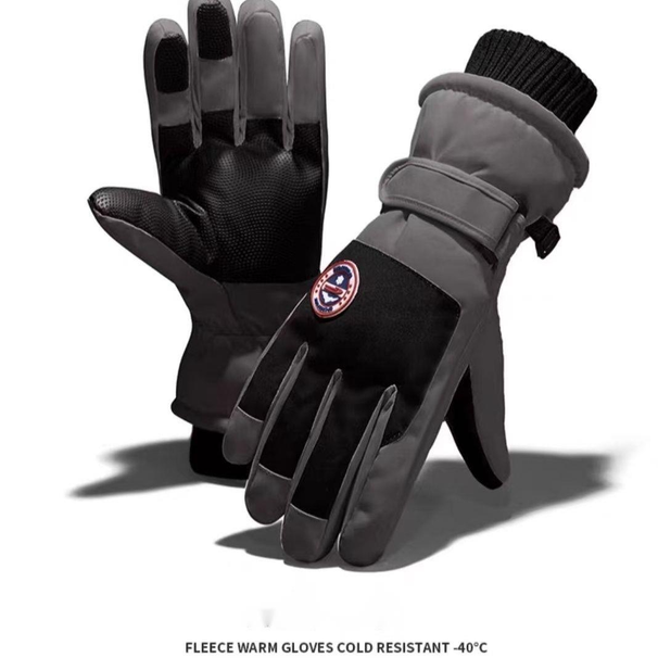 Winter-Skihandschuhe für Damen und Herren, Touchscreen, Winddicht, Samt, Kältebeständig, Warm, Dick, Wasserdicht,_voghion.com