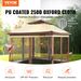 VEVOR Patio Gazebo, 11 x 11 FT Pop up Gazebo for 8-10 Person, with Mosquito Netting, Metal Frame, and PU Coated 250D Oxford Cloth, Outdoor Canopy Shel_voghion.com