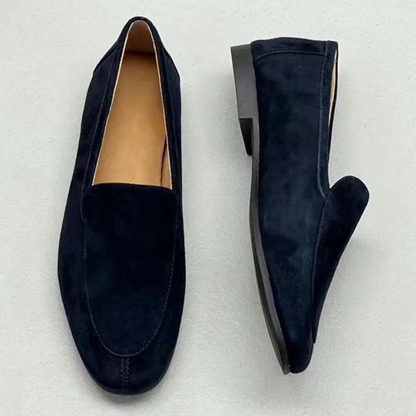 Mocassini piatti in stile minimalista francese per donna, 2025, nuove scarpe casual versatili slip-on e pigre_voghion.com