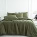 Military Green Breathable Queen Size Comforter Sets, All-Season Down-Alternative 3-Piece Bedding Set_voghion.com