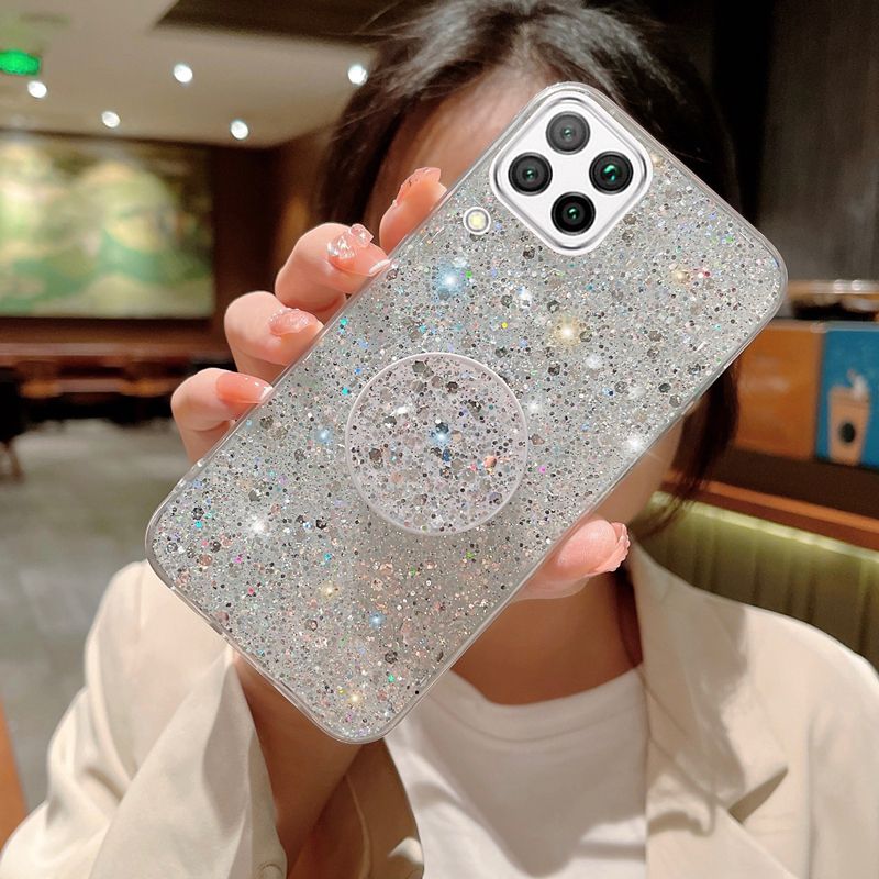 Coque de téléphone à paillettes Gypsophila, étui en Silicone souple et brillant pour Huawei P40 P30 P20 Lite Mate 40 30 Pro_voghion.com