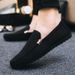 Unbeatable Quality 2024 Summer Cloth Bean Casual Korean Edition Trendy Lazy One Step Canvas Size 45 Men's Shoes_voghion.com