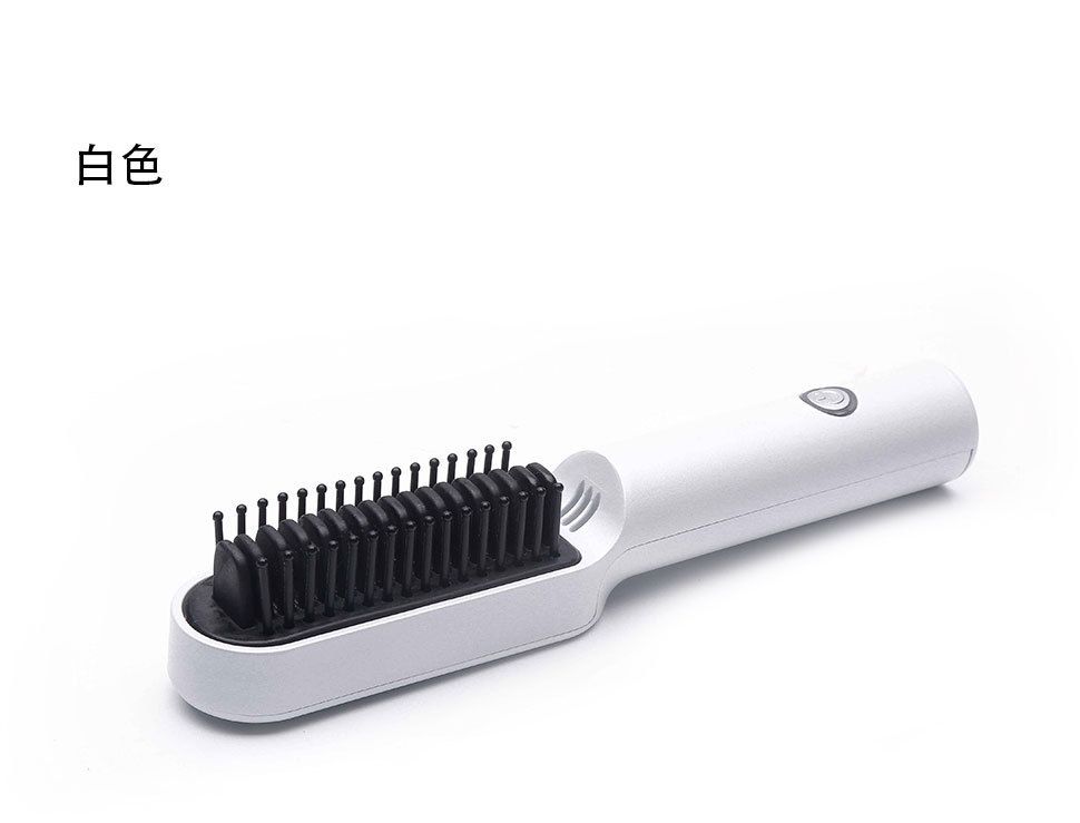 USB Portable Hair Straightening Comb - Wireless Heating Rechargeable Styling Tool_voghion.com
