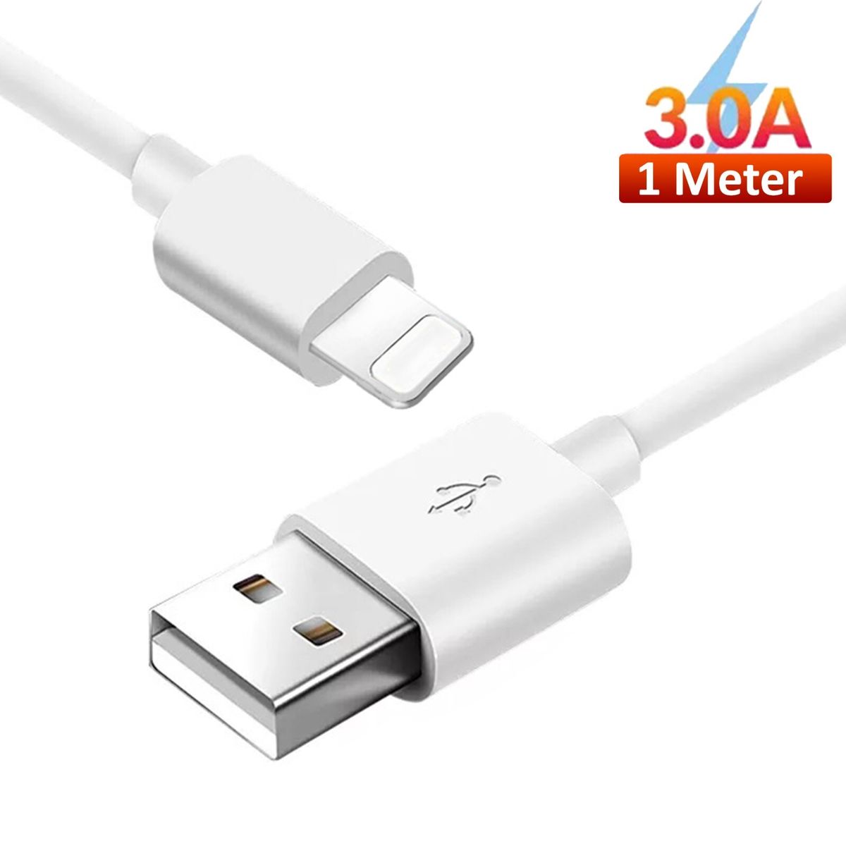 Chargeur USB rapide pour iPhone, câble long pour Apple 6, 7, 8, X, XS, XR, 11, 12, 13 Pro_voghion.com