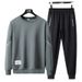 Spring And Autumn Casual Sports Suit Crew Neck Sweatshirt Men's Trendy Brand Two-Piece Set_voghion.com